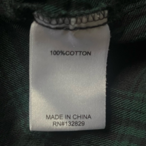 Superdown Revolve Green Blue Plaid Long Sleeve Button Down Flannel Shirt Size S - Picture 7 of 8